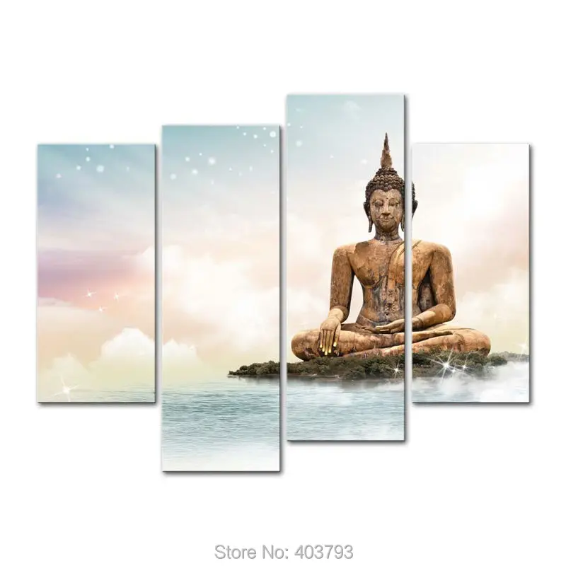 

Modern Canvas Wall Art Picture For Home Decoration Statue Of Sakyamuni Buddha Bangkok Sculpture Buddha Print On Canvas Painting
