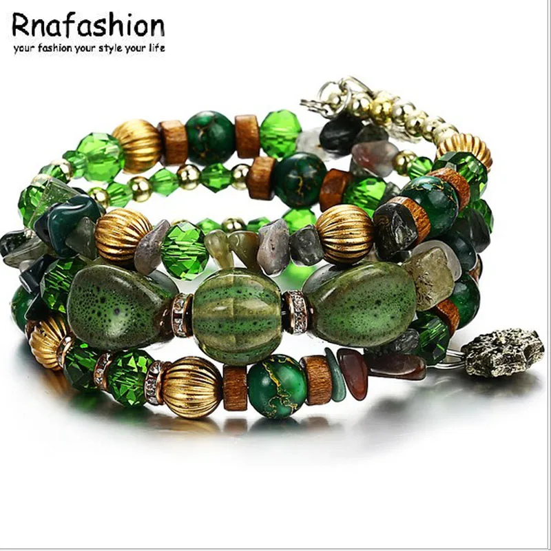 RNAFASHION Брендовые женские многослойные в стиле бохо бусы для женщин Этнические