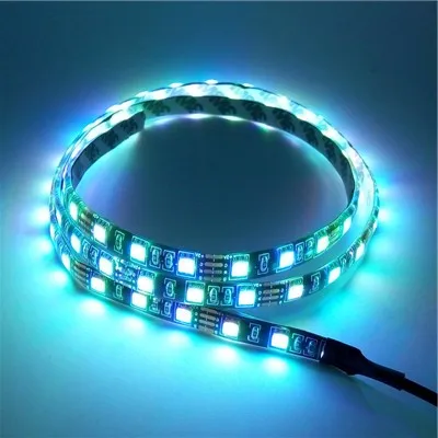 Светодиодная лента с двойным выходным аккумулятором 5050 RGB черная печатная плата IP20/IP65 водонепроницаемое освещение 4* AA батарея работает с 2 шт. RGB контроллер