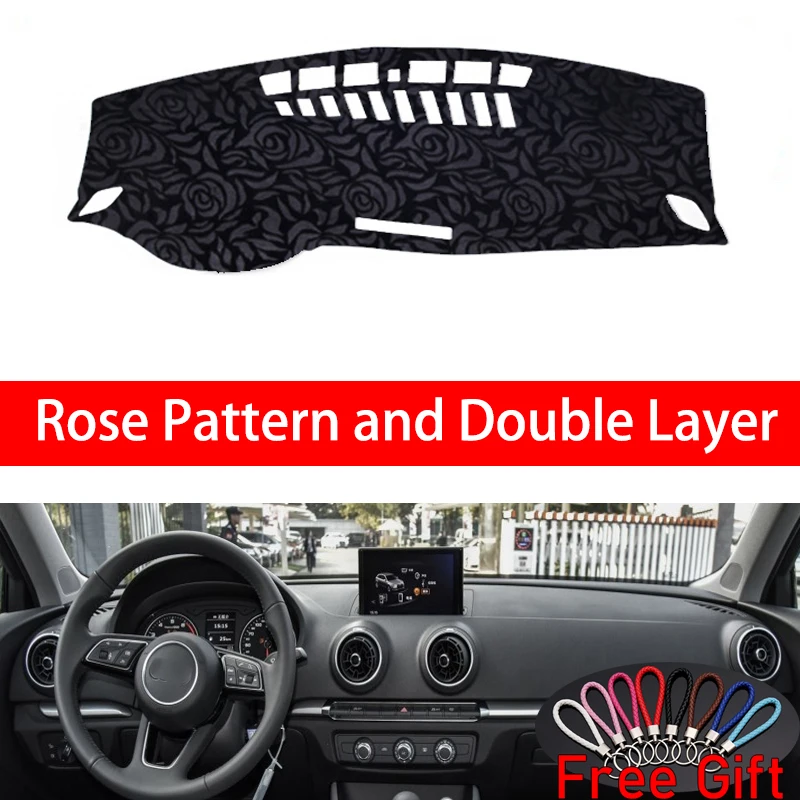 

Rose Pattern For AUDI A3 S3 2014 2015 2016-2019 Dashboard Cover Car Stickers Car Decoration Car Accessories Interior Car Decals
