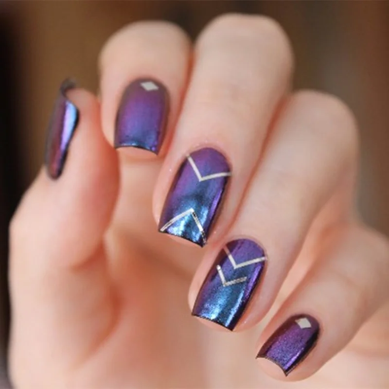 BORN PRETTY 8 шт./компл. Bling Зеркало ногтей Блеск пудра Хамелеон великолепные Блестки для нейл Арта(искусство украшения ногтей) хром пигмент блестки