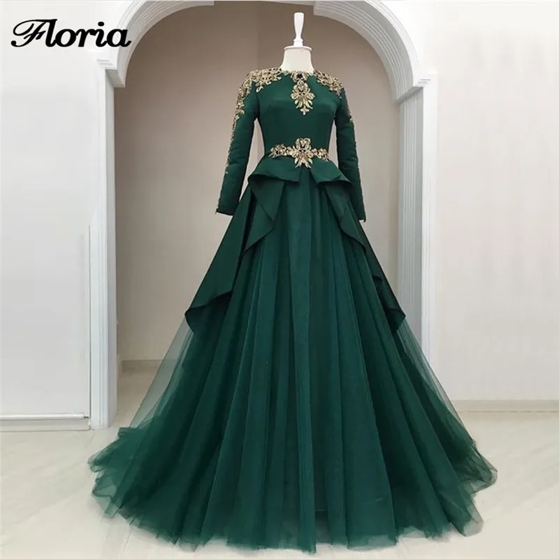 Мусульманин Зеленый Вечерние платья Robe de soiree Турецкий Арабский Дубай Африки вечерние платья платье для свадьбы кафтаны