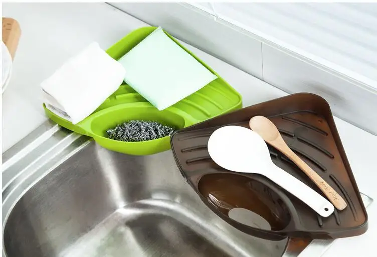 1 шт. кухонная треугольная полка для раковины из губки|sponge holder|sponge sinkstorage rack |