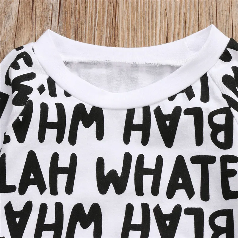 Newborn Infant Baby Boy Clothes 2Pcs Tracksuit Long Sleeve Letter T-shirt Tops Striped Yellow Pants Outfits Set Summer 1-6T | Детская