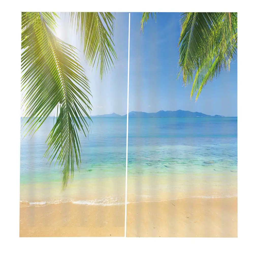 Luxury Blackout 3D Window Curtains For Living Room beach tree curtains for bedroom curtain | Дом и сад