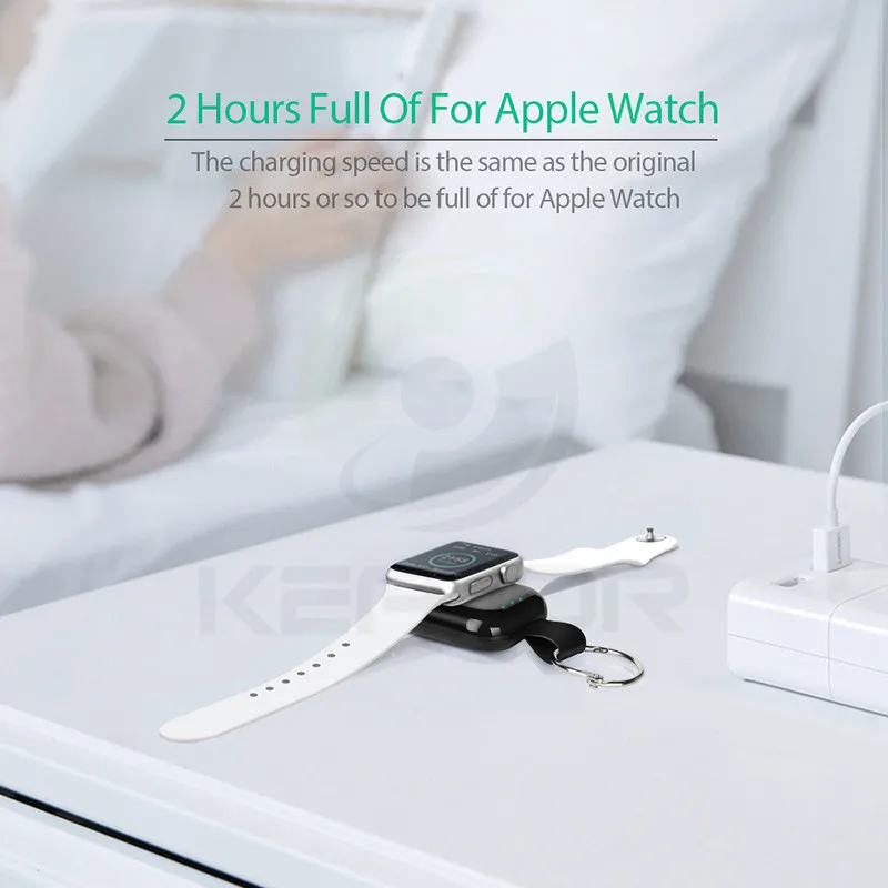 Keajor для Apple Watch 1 2 3 4 Беспроводное зарядное устройство Внешний аккумулятор 700 мАч Удобное Зарядное устройство для Apple Watch