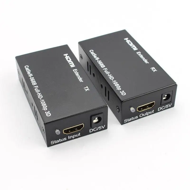 HD 1080P HDMI удлинитель 1x1 сплиттер отправитель и приемник кабель с Cat6 RJ45 ethernet для HDTV