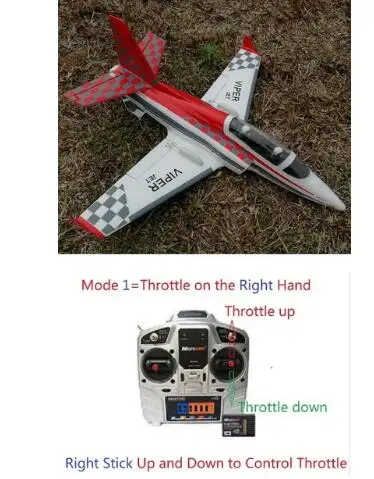 Mini Viper 50 мм RC Самолет Jet хобби EPO готов к полету RTF без батареи