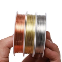 0 2 1mm silvergoldrose gold copper wire for bracelet necklace diy colorfast beading wire jewelry cord string for craft making