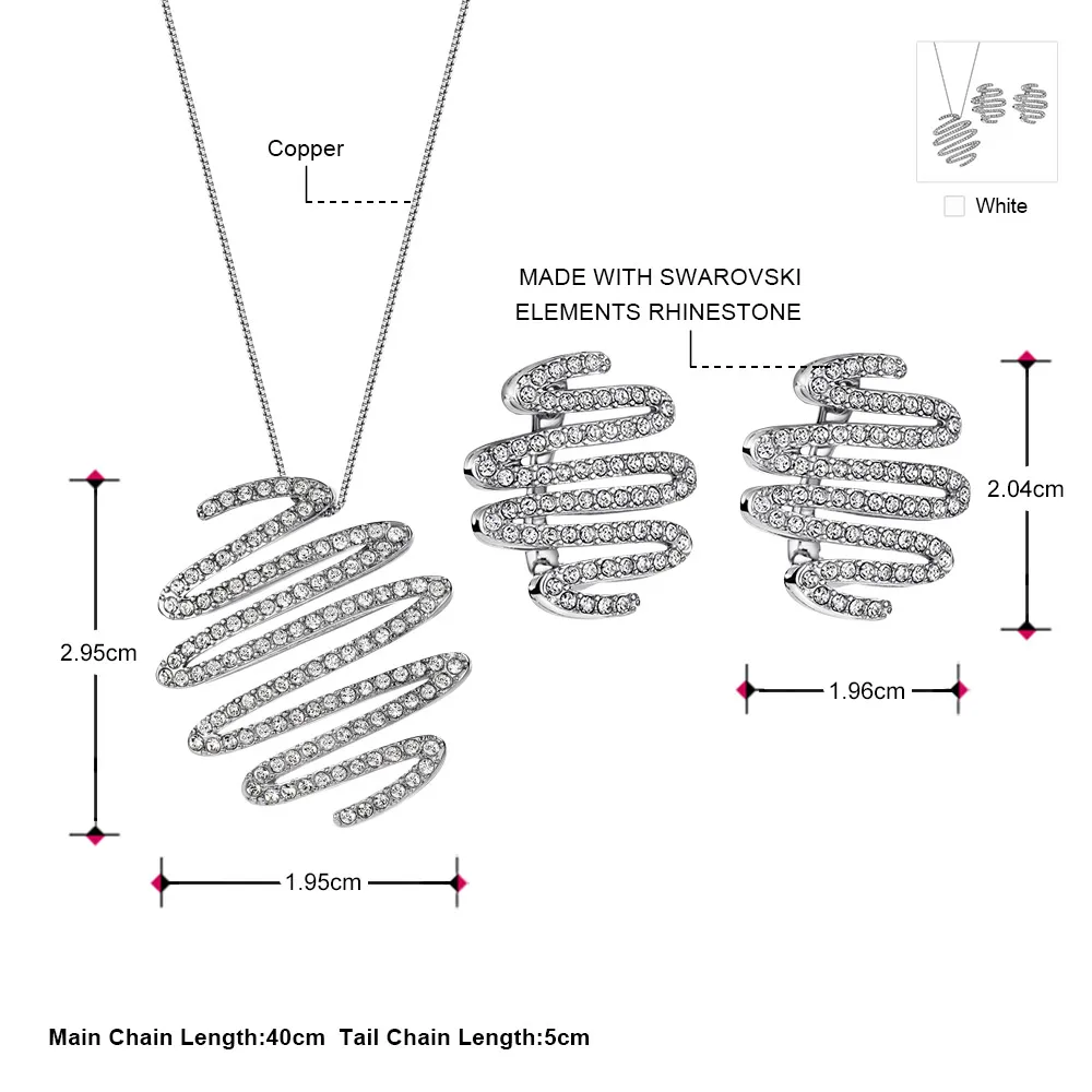 Neoglory модное ожерелье со стразами серьги ювелирный набор рождественский подарок