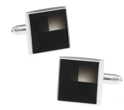 Мужские черные запонки iGame розница по заводской цене латунные с эмалью