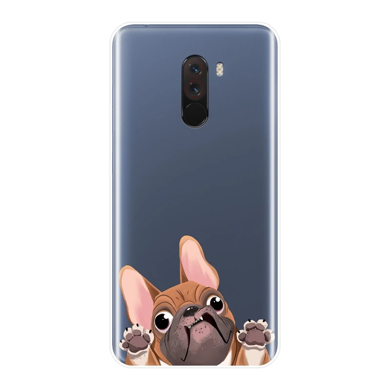 Силиконовый чехол для телефона с Мопсом Pocophone F1 Xiaomi Redmi Note 4 4X 5 5A 6 Pro Prime мягкая