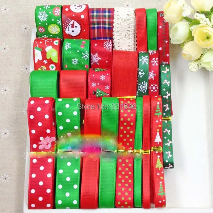 25 метров Рождественский дизайн ткань сделай сам ребристая лента хлопковая