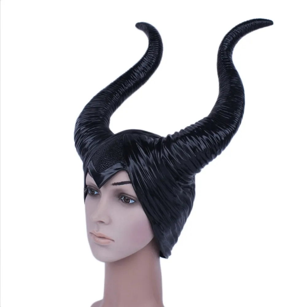 Маскарадный костюм Maleficent черной колдуны + рога для взрослых мужчин и женщин на