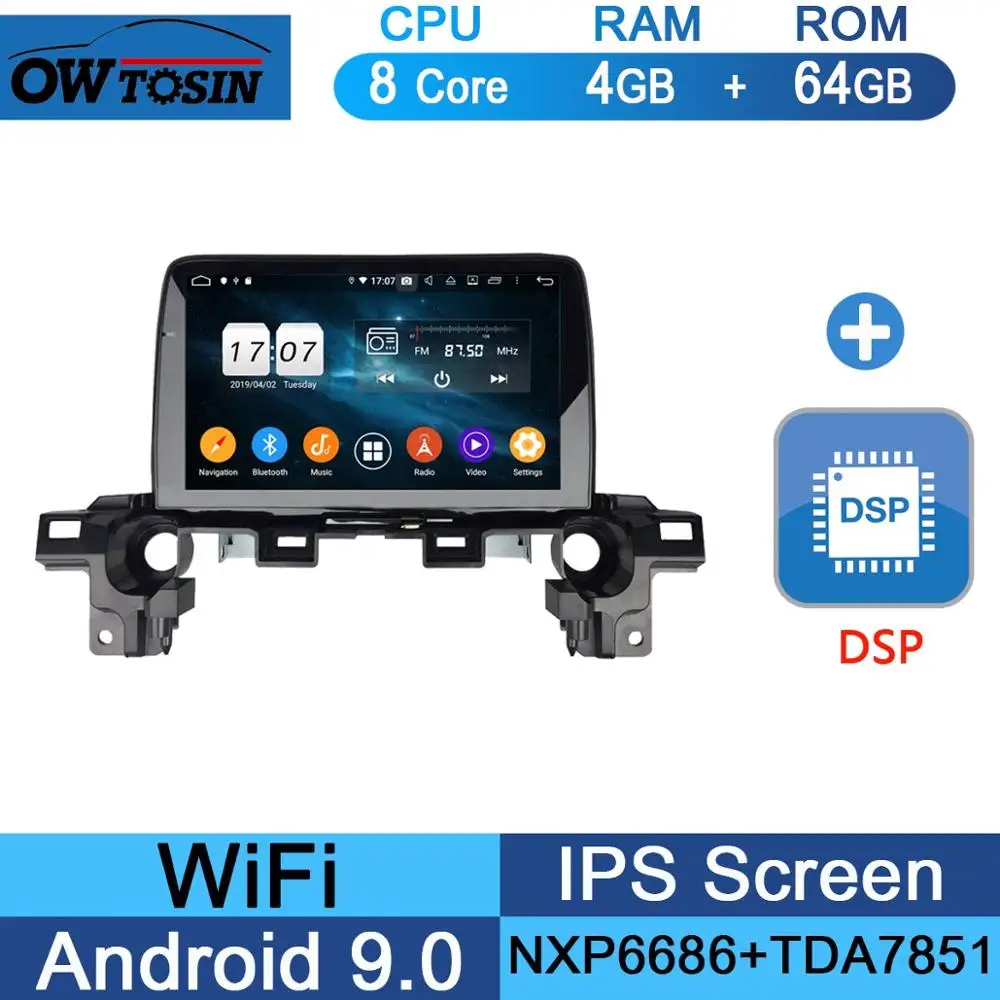 64G DSP " ips Android 9,0 Восьмиядерный 4 Гб ОЗУ+ 64 Гб ПЗУ автомобильный DVD радио gps для Mazda ATENZA CX-5 CX5- DSP CarPlay Parrot BT стерео - Цвет: 64G DSP