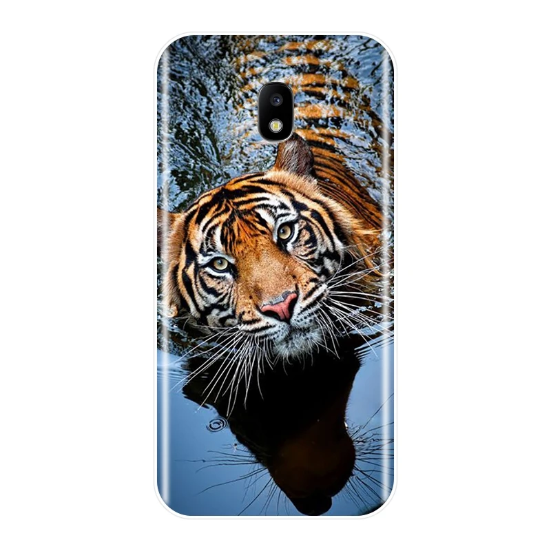 Задняя крышка для Samsung Galaxy J2 J5 J7 Prime силиконовый чехол с тигром J4 J6 J8 Plus 2018 J3 2015 2016