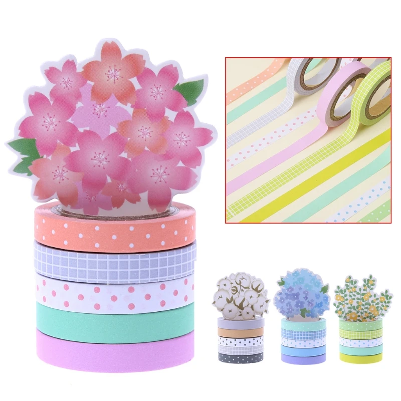 5 шт./компл. Kawaii Dot Маскировочная клейкая лента наклейка DIY самоклеящиеся