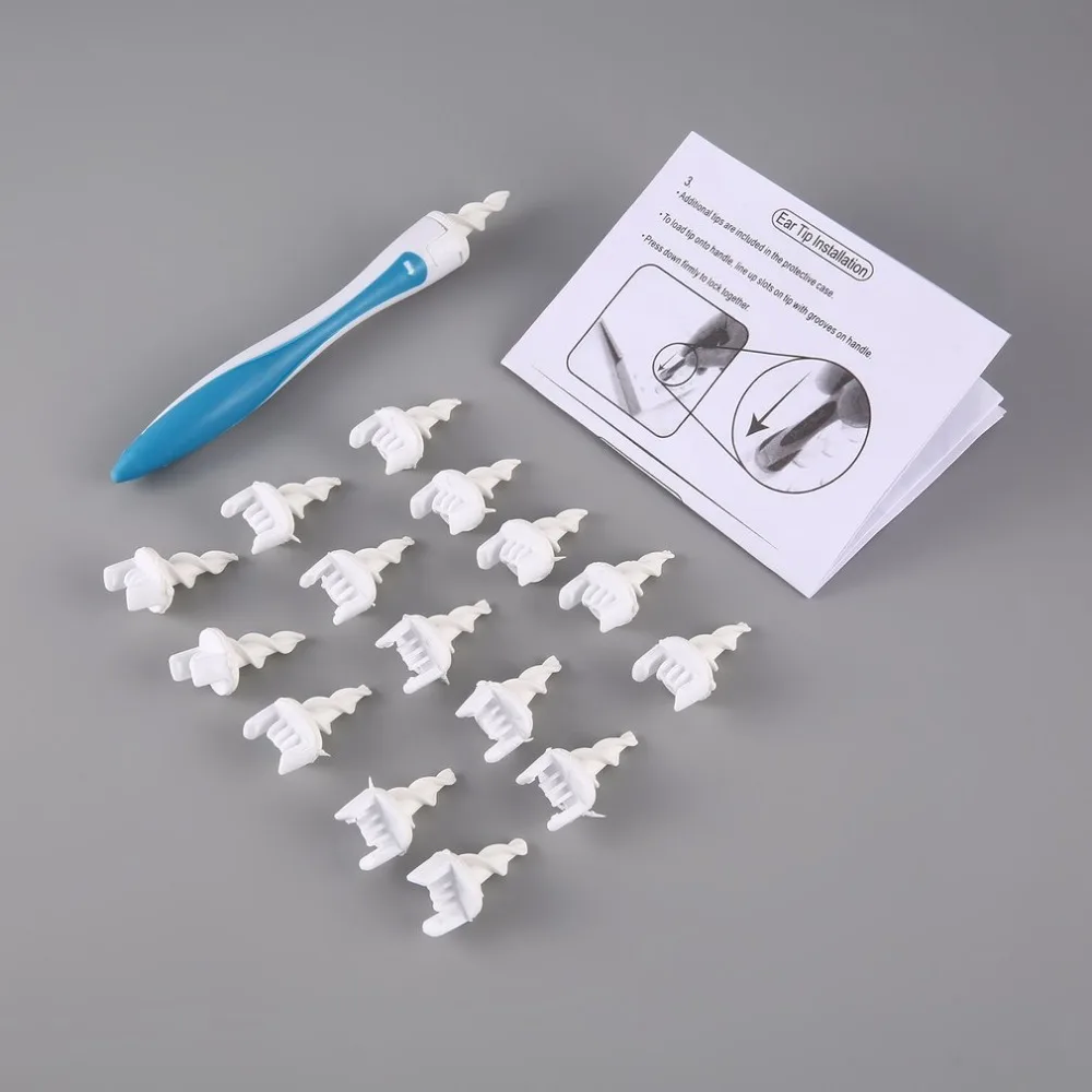 16 наконечников Smart Ear Cleaner ушной тампон легкое удаление воск мягкий спиральный