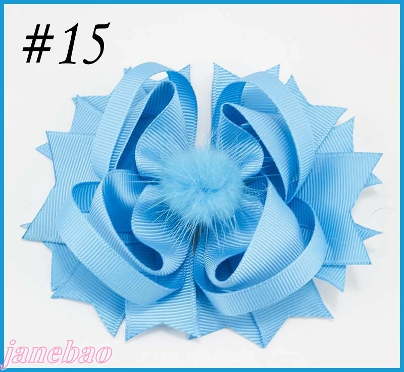 Бесплатная доставка 30 шт. банты для волос из ткани и норки с зажимами