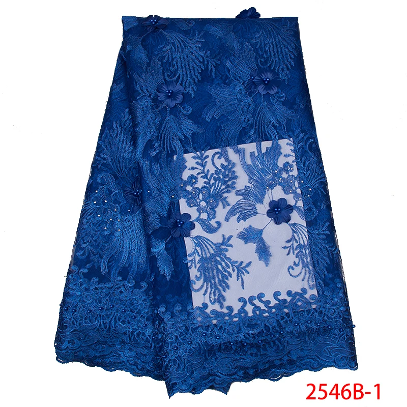 French Lace Fabric 3D Applique Embroidered African Nigerian Tulle Net with Stones for Wedding KS2546B-3 | Аксессуары для одежды