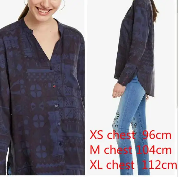 Испанская DEG оригинальная Одиночная шифоновая женская рубашка XS s m