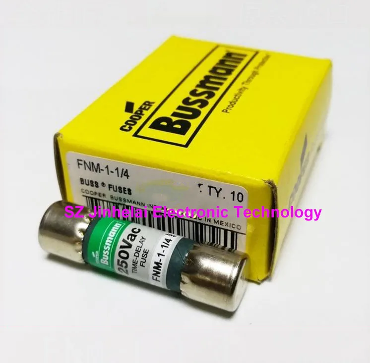

Новые и оригинальные предохранители FNM-1-1/4 с задержкой времени 1.25A 250 V 10*38mm