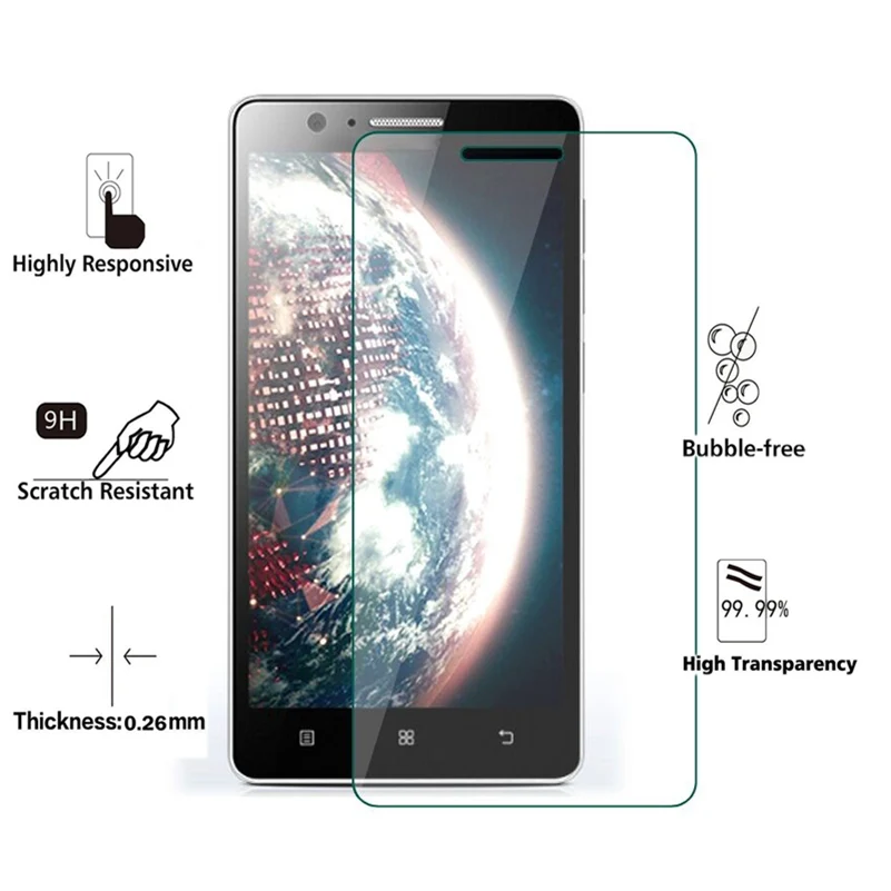 С уровнем твердости 9 H 2.5D 0,26 мм закаленное Стекло протектор для lenovo A5000 Экран из закаленного стекла, защитная пленка чехол для lenovo A5000