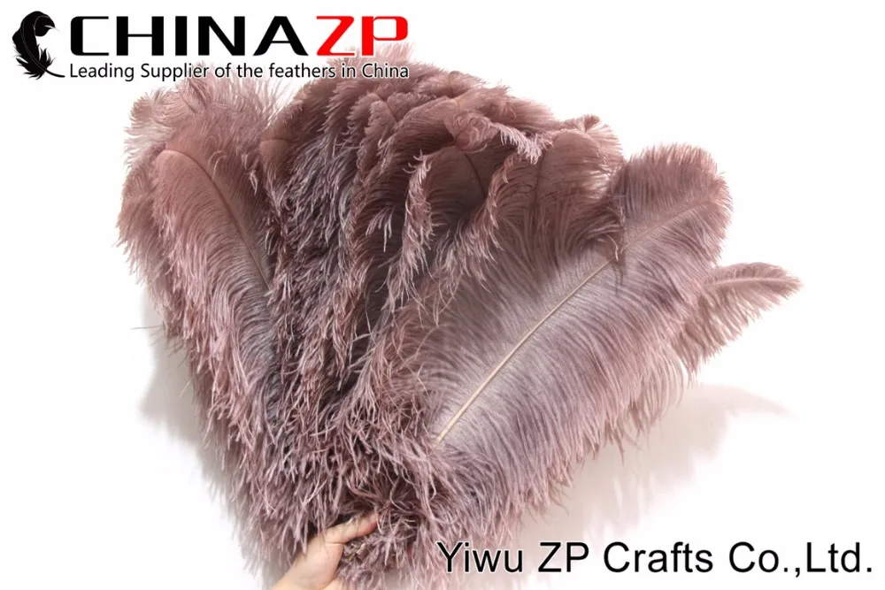 Chinazp Feathers на выбор 55~ 60 см(от 22 до 24 дюймов) Пушистые свадебные украшения пыльные розовые страусиные перья