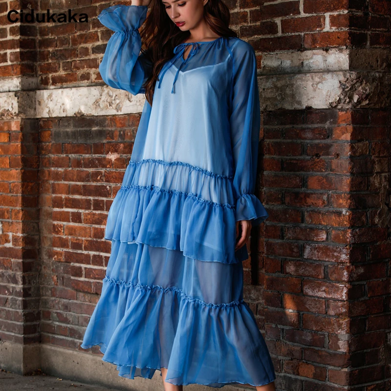Cidukaka перспектива плиссированное платье элегантный 2019 летние каникулы Boho Chic