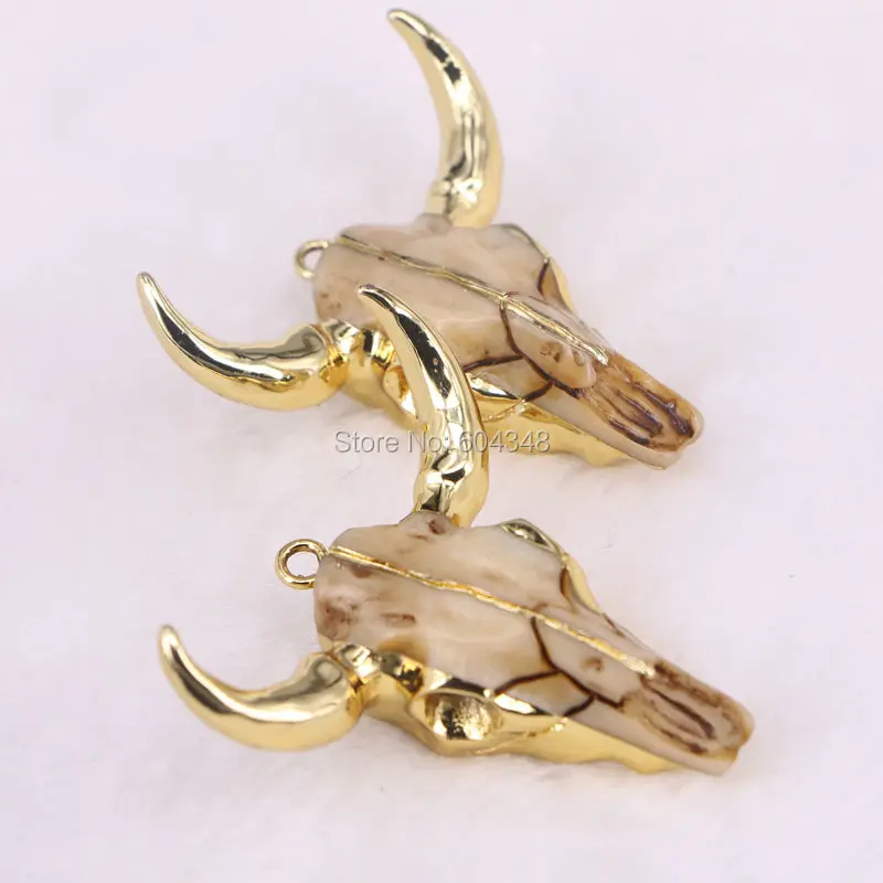 5 шт. подвески в виде Головы Быка Череп Буйвола Буйвола|bull head pendant|skull bullcattle skull |