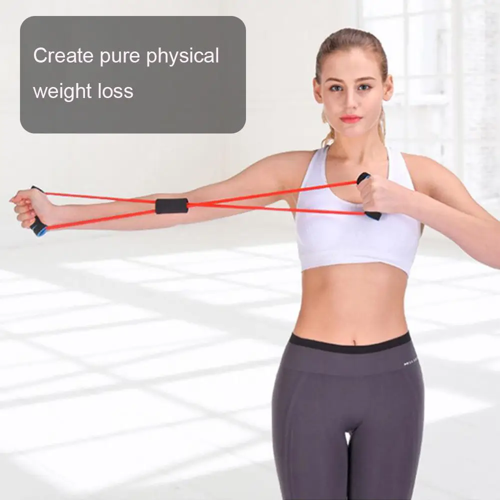 Эспандеры 8 образных эластичных резиновых петель латекса тянуть веревку