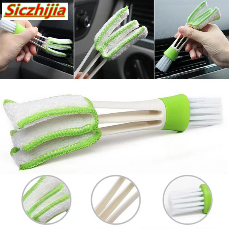 Двухсторонний автомобильный Кондиционер выхлопная щетка инструмент для очистки