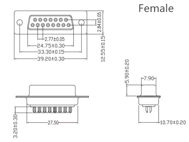 10 шт. параллельно-последовательный порт DB15 15 Pin 15 Way D Sub Fmale/Male разъем припоя+ пластик собрать в виде ракушки крышка VGA адаптер