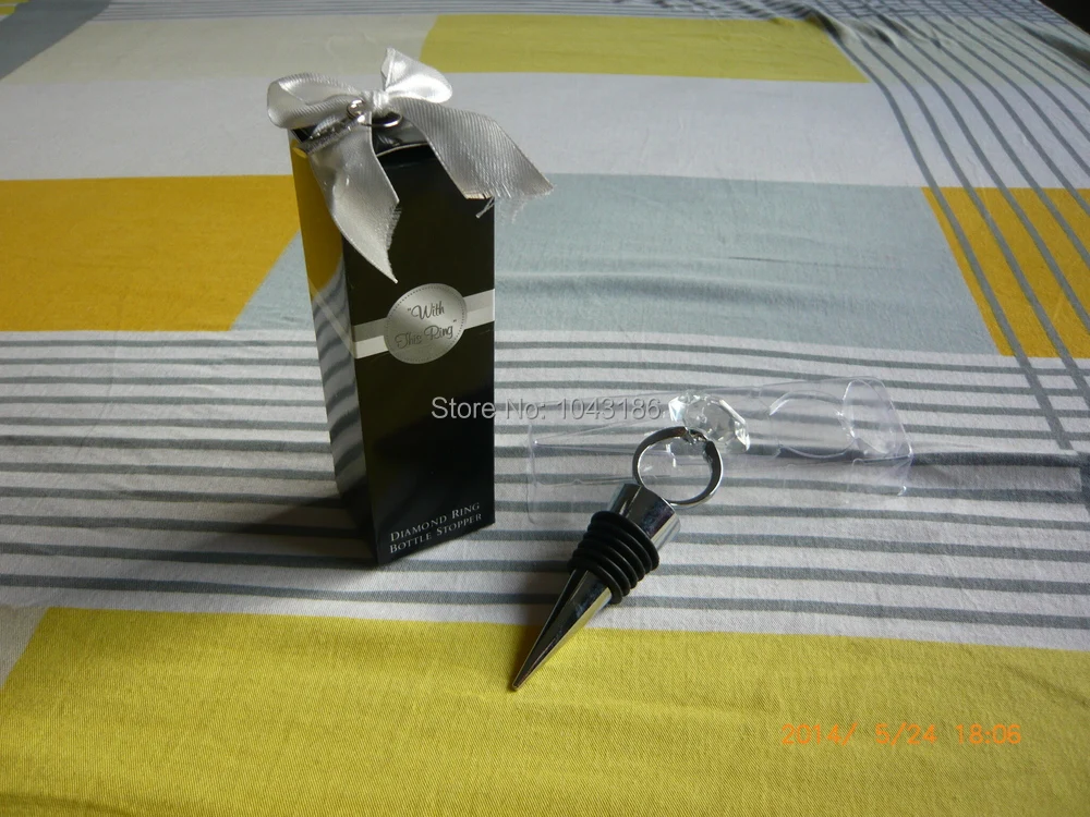 Бесплатная доставка Свадебные подарки для гостей кольцо с кристаллом в виде