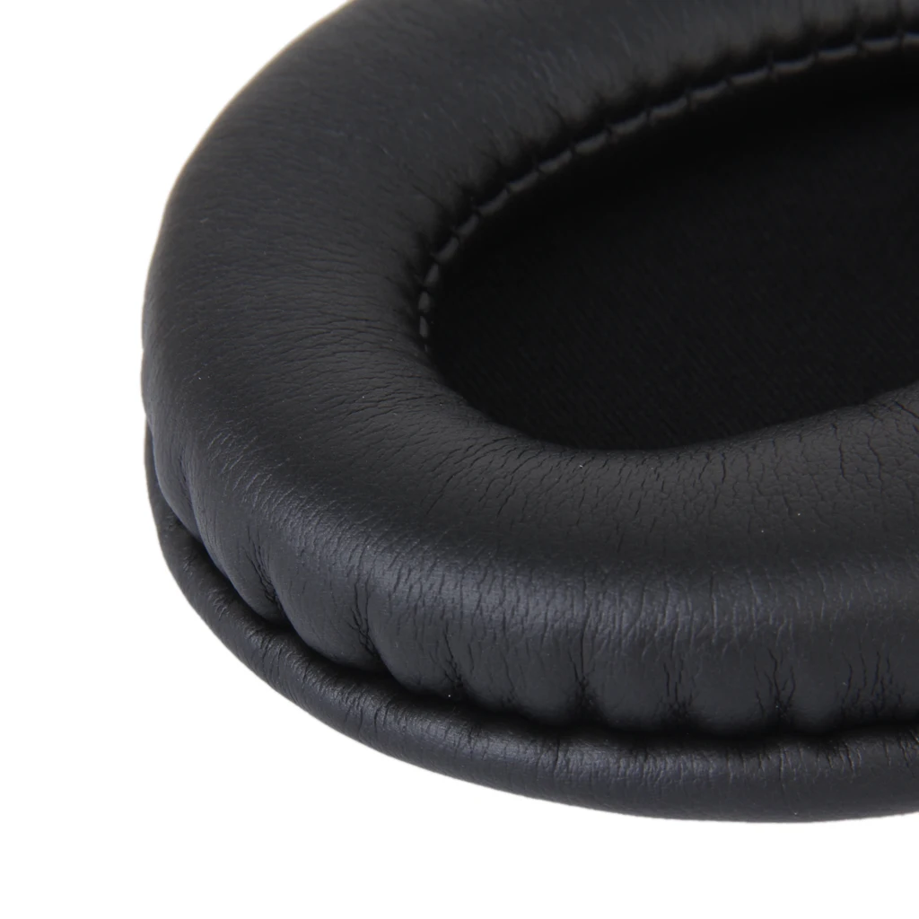 Черные сменные амбушюры из мягкой искусственной кожи для наушников Audio Technica ATH M50