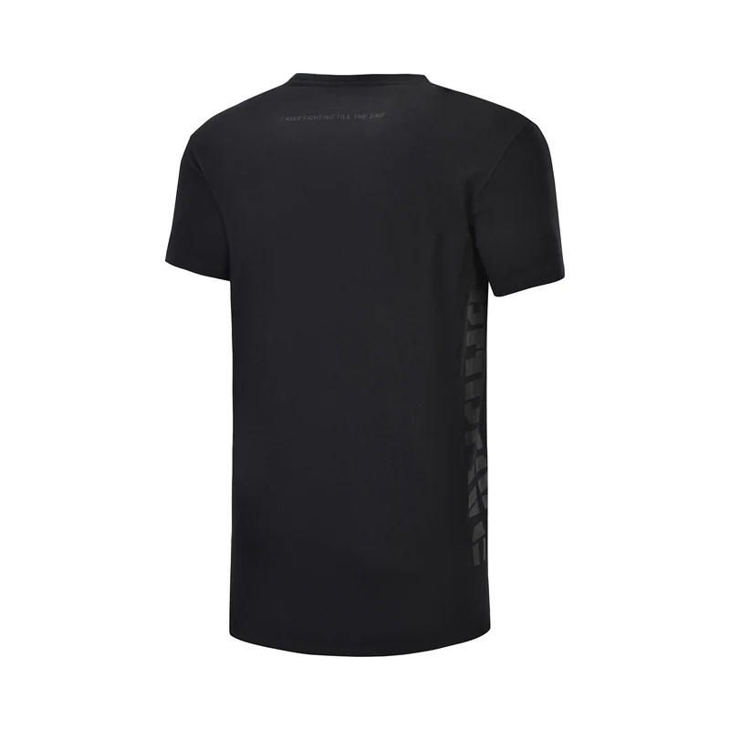 Li-Ning мужские баскетбольные футболки из серии BAD FIVE, свободные спортивные футболки с подкладкой из хлопка, футболки с коротким рукавом AHSP101 MTS3095