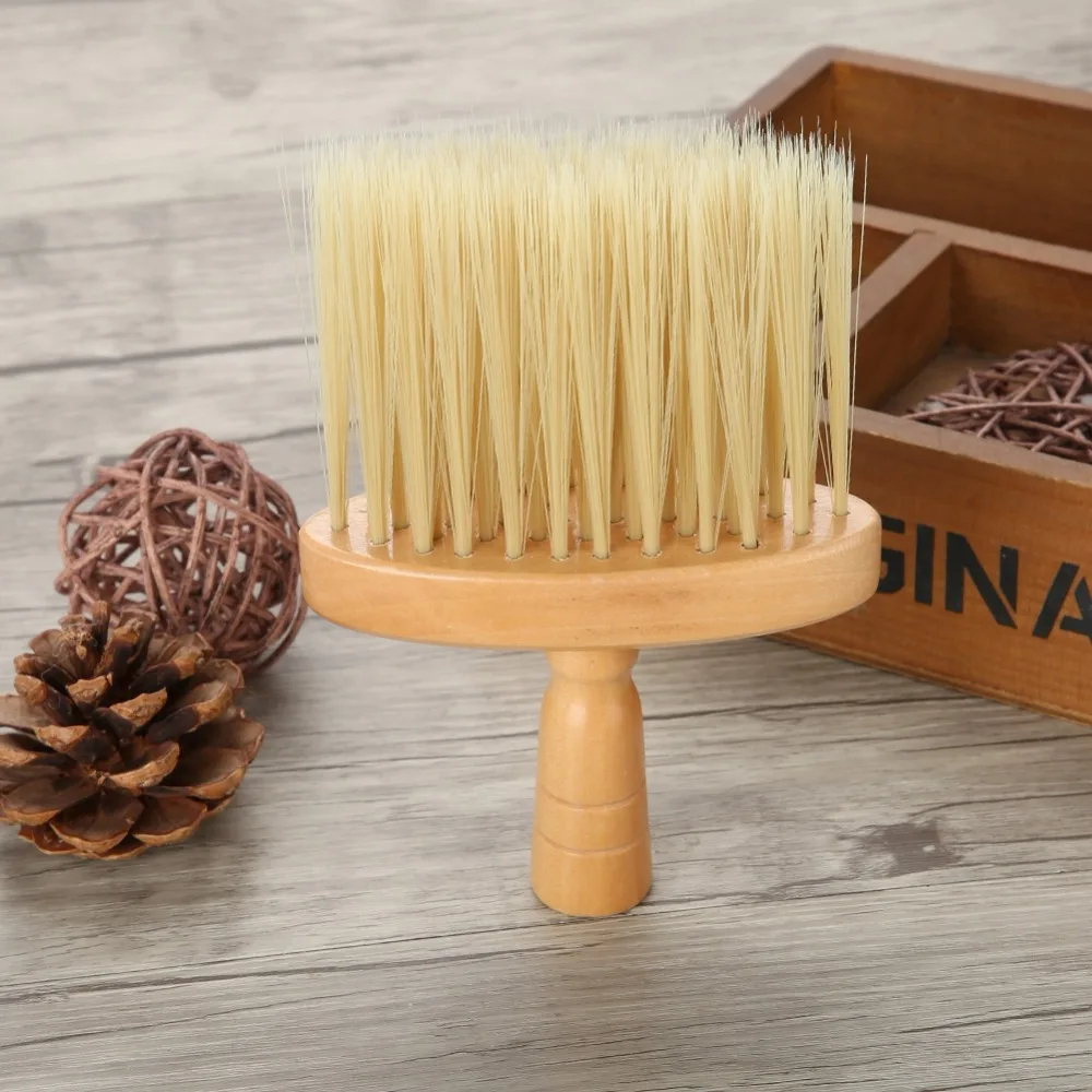 Neck Face Duster Brush Salon Hair Cleaning Wooden Cleaner Hairbrush Sweep Cut Hairdressing Tools | Красота и здоровье
