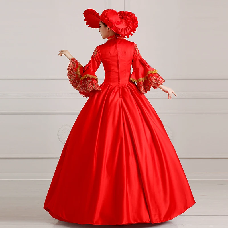 Customer to order!19 Century Red Victorian 1860s Civil War Southern belle dresses court Rococo X-052 Gown Ball Dress | Тематическая