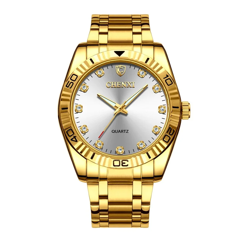 

CHENXI Top Brand Luxury Gold Men's Watches Stainless Steel Quartz Watches Mens Watches Luxury Business Wristwatch heren horloge