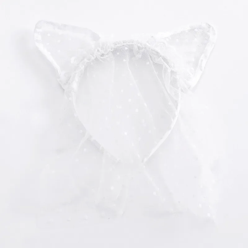 

Lace Veil Cat Animal Ears Headband Women Lady Sexy Hairband Bar KTV Nightclub Headwear Party Hair Halloween Christmas