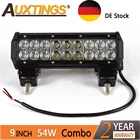 Двурядный прямой светодиодный светильник Auxtings 9 дюймов 54 Вт комбинированный луч CE RoHS 5000lms 6500K работает 54 Вт 9 дюймов светодиодный рабочий светильник 12 в 24 В