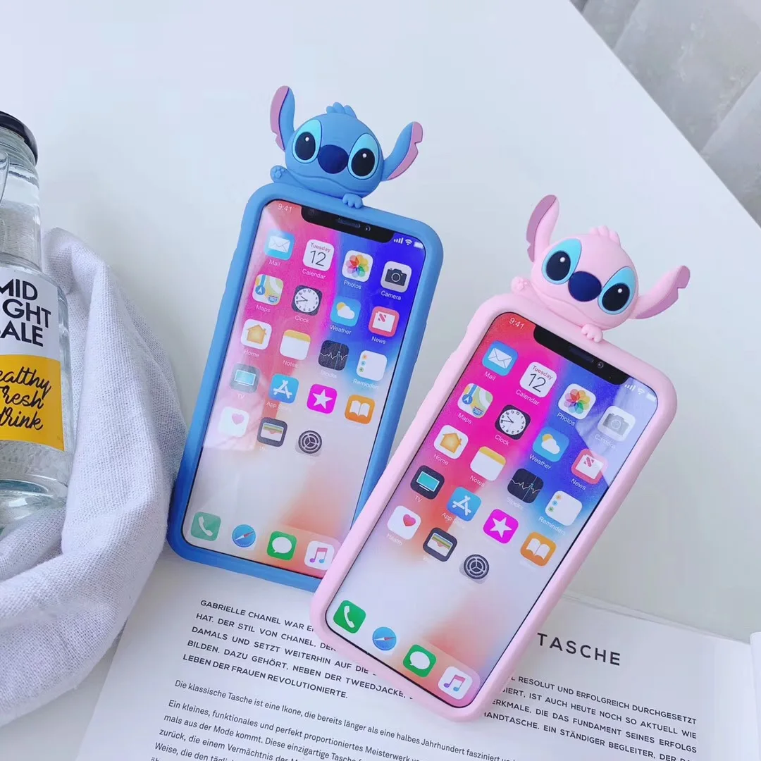 Стежок игрушка 3D Мягкий силиконовый чехол для телефона iPhone X XS Max Xr милый