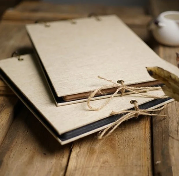 Пустой льняной обруч регулируемый DIY Выпускной альбом фотоальбом ручной работы