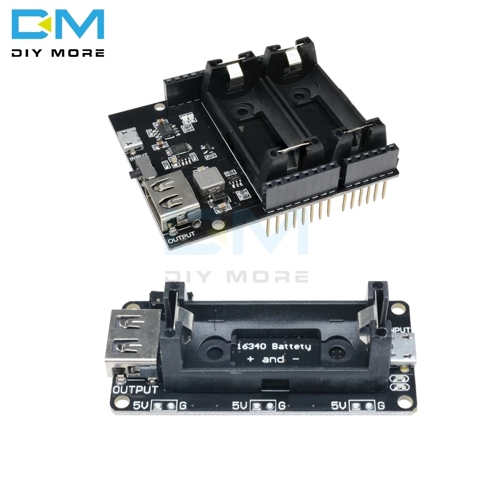 ESP8266 ESP32 двойной модуль литиевой батареи 16340 USB Мобильный Внешний аккумулятор