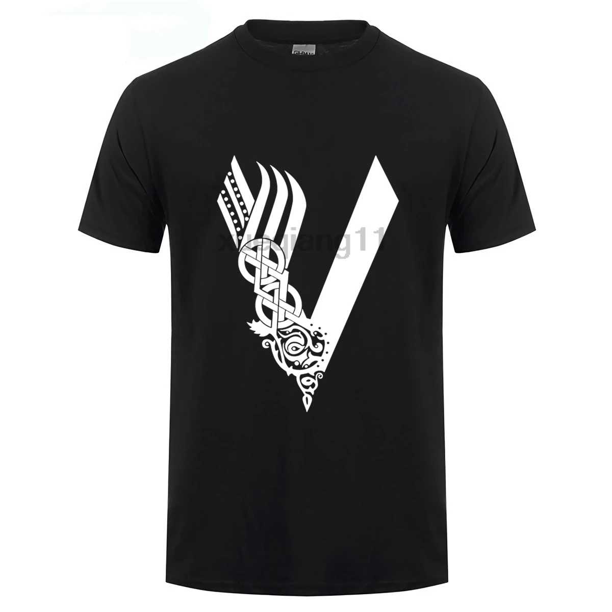 Estate Vichinghi Uomo футболка новая Stampato Vikings Manica Corta в Cotone T|Мужские футболки| |