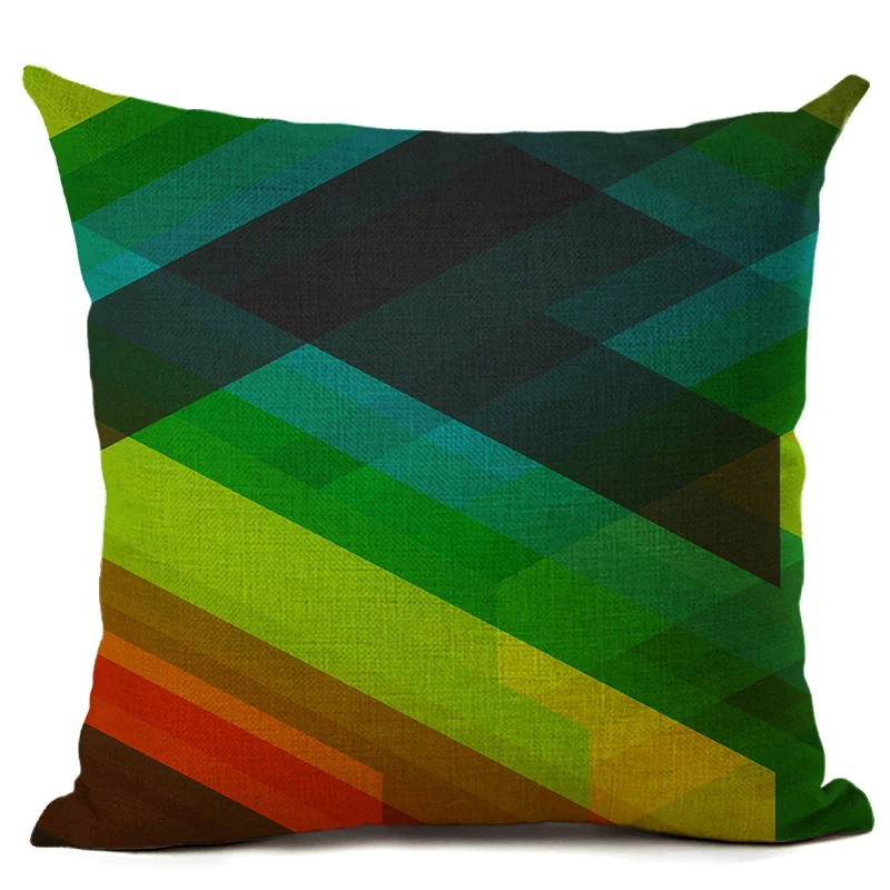 Bling Раскрашенная geometriccushion чехол из хлопка льна Пользовательские Декоративные