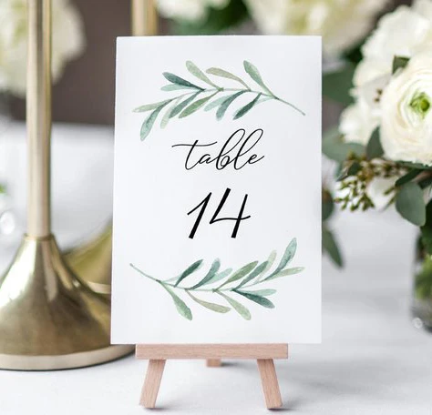 Greenery Wedding Table Cards | Дом и сад