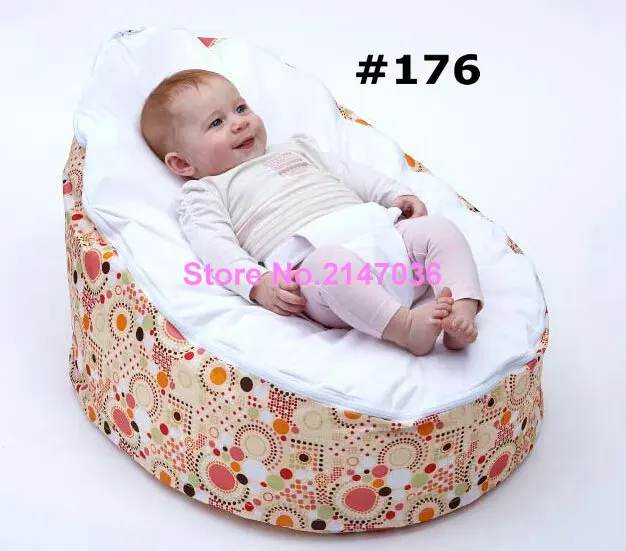 Новейший модный дизайн детское кресло мешок фасоли синий шеврон дети диван