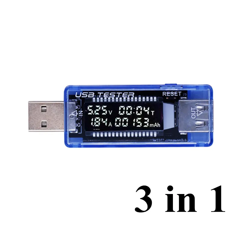 C 3 IN 1 8 в 1 QC2.0 3,0 4-30 в электрическая мощность USB Емкость тестер напряжения измеритель тока монитор вольтметр Амперметр Скидка 40 - Цвет: C 3 IN 1