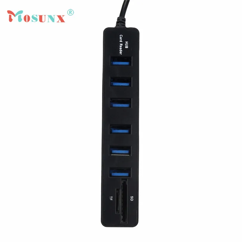 Лидер продаж USB кардридер Mosunx 1 м 2 в 0 + сверхскоростной 6 портовый сплиттер